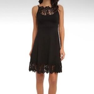 Free People “Forget Me Not” Black Crochet Dress, size M